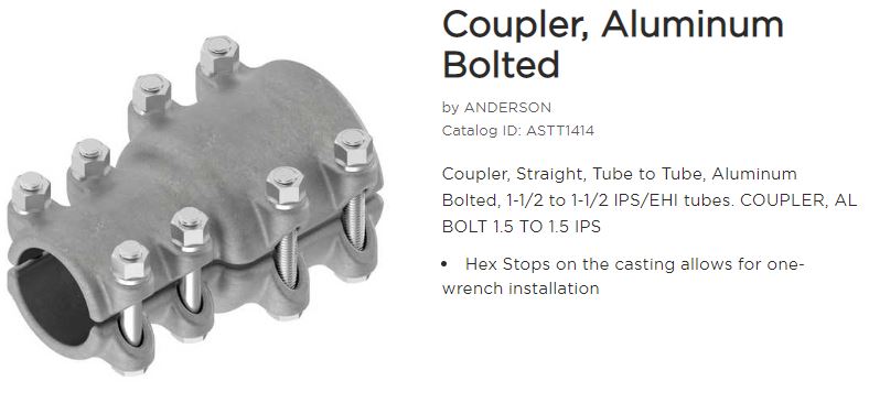 Coupler AL Bolted 1.5